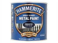 Hammerite HMMSFDB25L - Direct to Rust Smooth Finish Metal Paint Dark Blue 2.5 Litre