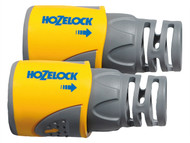 Hozelock HOZ2050AV - 2050 Hose End Connector for 12.5 - 15mm (1/2 - 5/8in) Hose Twin Pack