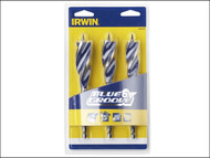 IRWIN IRW10506627 - 6x Blue Groove Wood Drill Bit Set of 3: 20, 22 & 25mm