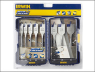 IRWIN IRW10506629 - 4x Blue Groove Wood Flat Bit Set of 8: 12, 16, 18, 20, 22, 25, 28 & 32mm