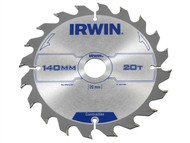 IRWIN IRW1897088 - Circular Saw Blade 140 x 20mm x 20T ATB