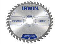 IRWIN IRW1897200 - Circular Saw Blade 190x 30mm x 40T ATB