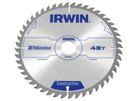 IRWIN IRW1897209 - Circular Saw Blade 216 x 30mm x 48T ATB