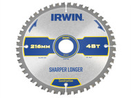 IRWIN IRW1897396 - Construction Circular Saw Blade 216 x 30mm x 48T ATB/Neg M