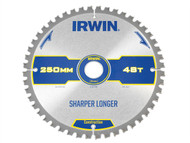 IRWIN IRW1897398 - Construction Circular Saw Blade 250 x 30mm x 48T ATB/Neg M