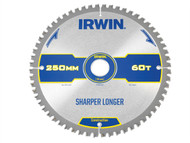 IRWIN IRW1897426 - Construction Circular Saw Blade 250 x 30mm x 60T ATB/Neg M