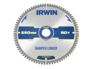 IRWIN IRW1897427 - Construction Circular Saw Blade 250 x 30mm x 80T ATB/Neg M