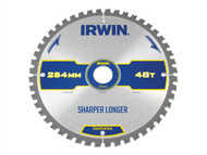 IRWIN IRW1897428 - Construction Circular Saw Blade 254 x 30mm x 48T ATB/Neg M