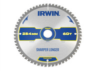 IRWIN IRW1897429 - Construction Circular Saw Blade 254 x 30mm x 60T ATB/Neg M