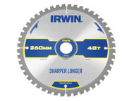 IRWIN IRW1897431 - Construction Circular Saw Blade 260 x 30mm x 48T ATB/Neg M