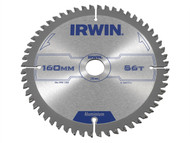 IRWIN IRW1907772 - Professional Circular Saw Blade 160 x 20mm x 56T - Aluminium