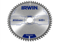 IRWIN IRW1907777 - Professional Circular Saw Blade 216 x 30mm x 60T - Aluminium
