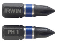 IRWIN IRW1923286 - Impact Screwdriver Bits Phillips PH1 25mm Pack of 2