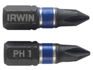 IRWIN IRW1923287 - Impact Screwdriver Bits Phillips PH1 25mm Pack of 10