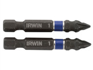 IRWIN IRW1923354 - Impact Screwdriver Bits Pozi PZ1 50mm Pack of 2