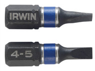 IRWIN IRW1923364 - Impact Screwdriver Bits Slotted 4.5 x 25mm Pack of 2