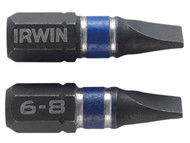 IRWIN IRW1923368 - Impact Screwdriver Bits Slotted 6.5 x 25mm Pack of 2