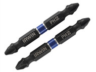 IRWIN IRW1923375 - Impact Double Ended Screwdriver Bits Phillips PH2 60mm Pack of 2