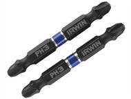 IRWIN IRW1923378 - Impact Double Ended Screwdriver Bits Phillips PH3 60mm Pack of 2