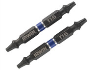 IRWIN IRW1923383 - Impact Double Ended Screwdriver Bits Torx T15 60mm Pack of 2