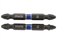 IRWIN IRW1923408 - Impact Double Ended Screwdriver Bits Pozi PZ2 60mm Pack of 2
