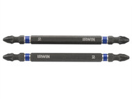 IRWIN IRW1923410 - Impact Double Ended Screwdriver Bits Pozi PZ2 100mm Pack of 2