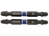 IRWIN IRW1923411 - Impact Double Ended Screwdriver Bits Pozi PZ3 60mm Pack of 2