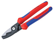 Knipex KPX9512200 - Cable Shears Twin Cutting Edge Multi Component Grip 200mm