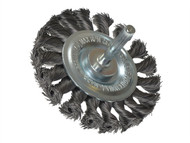 Lessmann LES417168 - Knotted Wheel Brush With Shank 75 x 8mm 0.35 Steel Wire