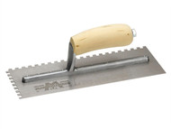 Marshalltown M/T702S - Notched Trowel 702S Square 1/4in Wooden Handle 11 x 4.1/2in