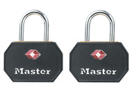 Master Lock MLK4681TBLK - Aluminium 30mm Padlocks Black ABS Cover -Keyed Alike x 2