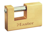 Master Lock MLK608 - Rectangular 85mm Solid Brass Body Shutter Padlock