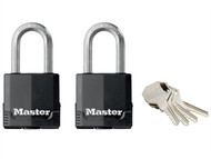 Master Lock MLKM115TLF - Excell Weather Tough 45mm Padlock 4-Pin - Keyed Alike x 2