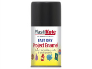 Plasti-kote PKT101S - Fast Dry Enamel Aerosol Black Gloss 100ml