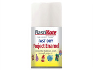 Plasti-kote PKT102S - Fast Dry Enamel Aerosol White Gloss 100ml