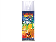 Plasti-kote PKT1109 - Super Gloss Spray White 400ml