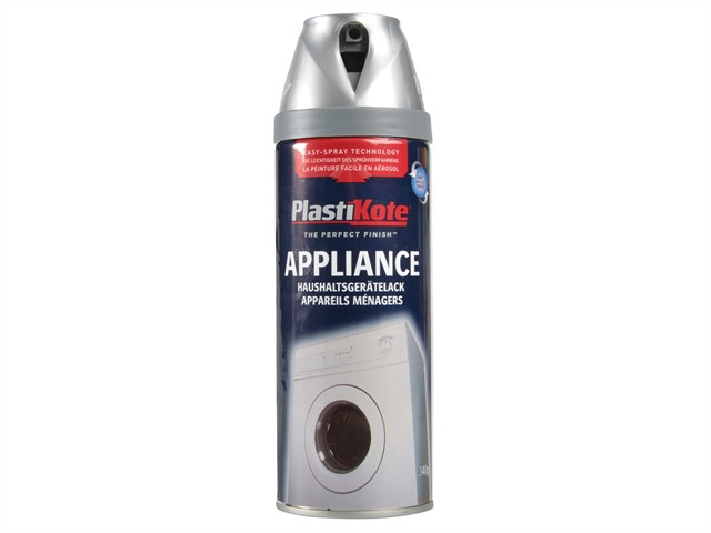 Plasti-kote PKT26627 Twist  Spray Appliance Enamel Satin Chrome 400ml 