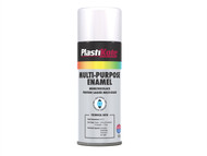 Plasti-kote PKT60102 - Multi Purpose Enamel Spray Paint Gloss White 400ml