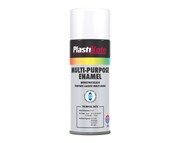 Plasti-kote PKT60103 - Multi Purpose Enamel Spray Paint Matt White 400ml