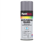 Plasti-kote PKT60105 - Multi Purpose Enamel Spray Paint Gloss Grey 400ml