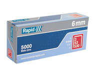 Rapid RPD536B5000 - 53/6B 6mm Galvanised Staples Box 5000