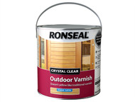 Ronseal RSLCCODVS25L - Crystal Clear Outdoor Varnish Satin 2.5 Litre