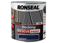 Ronseal RSLDRPDB25L - Decking Rescue Paint Deep Blue 2.5 Litre