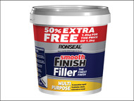 Ronseal RSLMPRMF12VP - Smooth Finish Multi Purpose Wall Filler Ready Mixed 1.2kg +50%