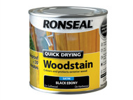 Ronseal RSLQDWSE250 - Woodstain Quick Dry Satin Ebony 250ml