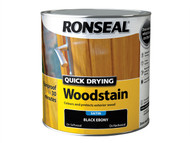 Ronseal RSLQDWSE25L - Woodstain Quick Dry Satin Ebony 2.5 Litre