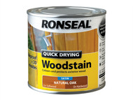 Ronseal RSLQDWSNO250 - Woodstain Quick Dry Satin Natural Oak 250ml