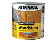 Ronseal RSLQDWSNO25L - Woodstain Quick Dry Satin Natural Oak 2.5 Litre