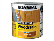 Ronseal RSLQDWSNP25L - Woodstain Quick Dry Satin Natural Pine 2.5 Litre