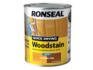 Ronseal RSLQDWSNP750 - Woodstain Quick Dry Satin Natural Pine 750ml